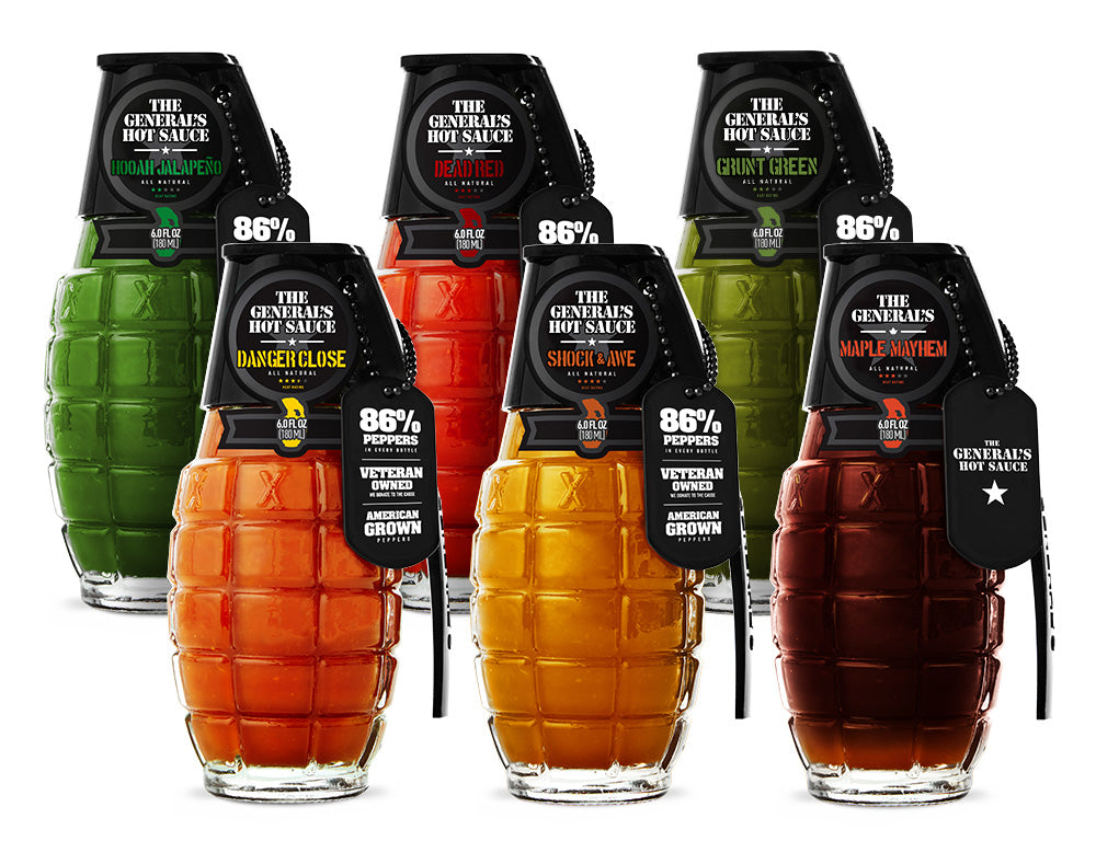 AllAmerican Super 6 Hot Sauce 6Pack The Original 6 The General's