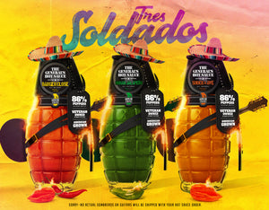 Tres Soldados Hot Sauce 3-Pack (6 oz bottles)