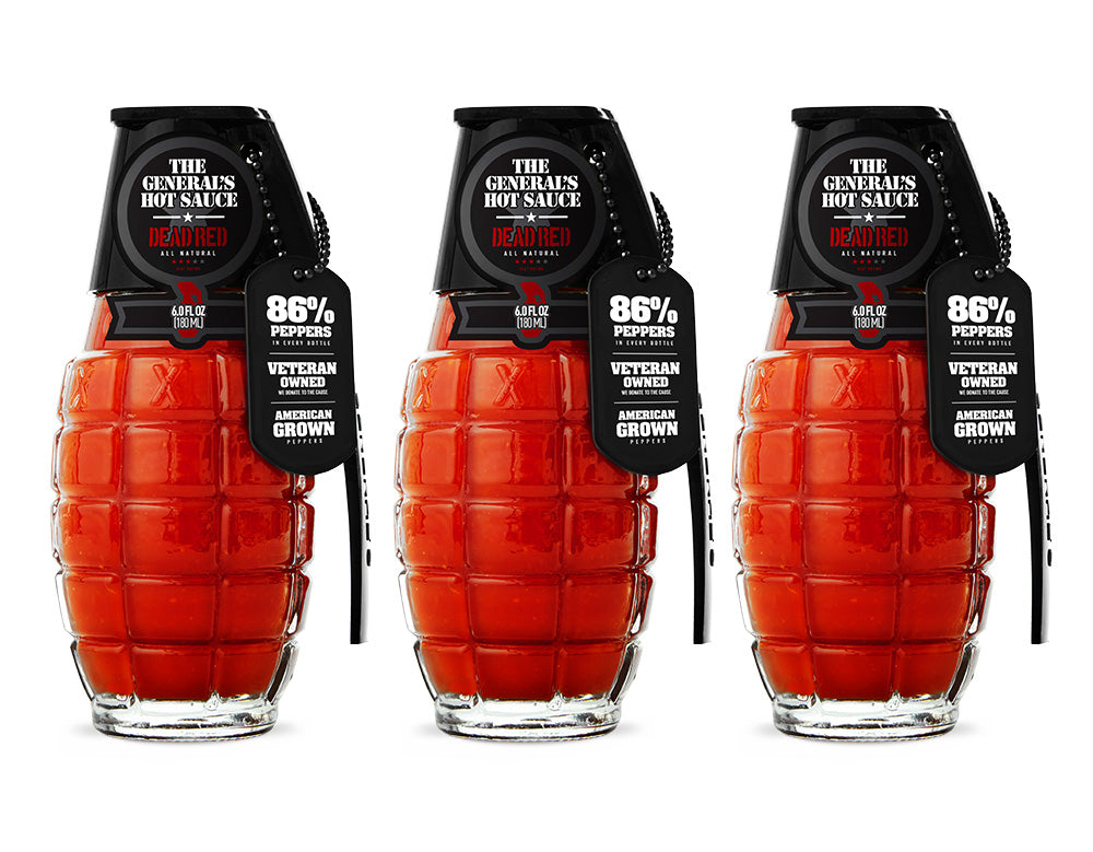 Red Wave Hot Sauce 3-Pack (6 oz bottles) – The General's Hot Sauce